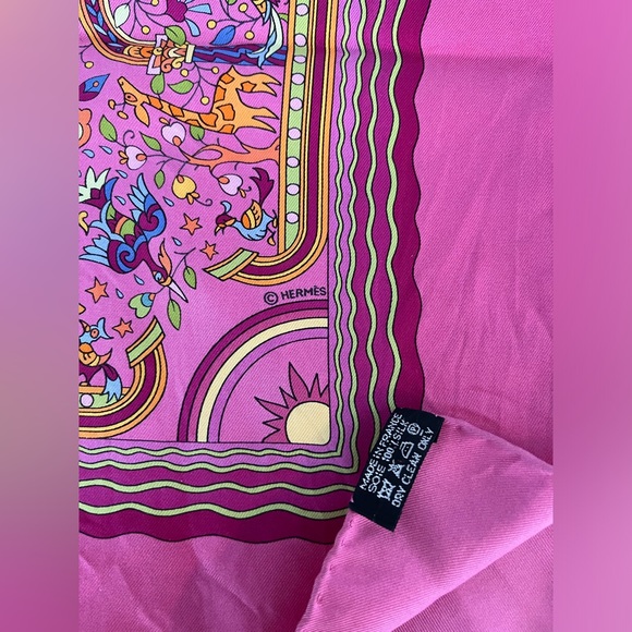 Rare Authentic Hermes Silk Scarf " Les Jardins d'Armenie," by Karen Petrossian - Picture 2 of 10